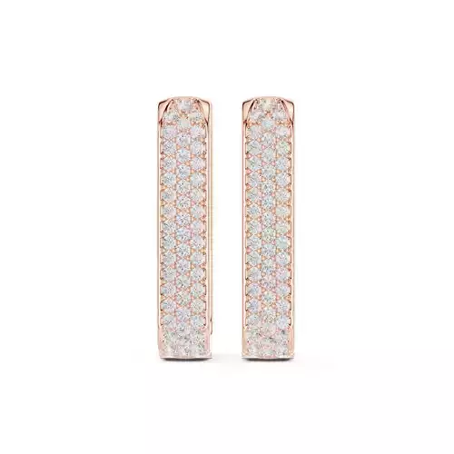 Diamond Hoops Earrings 3dm stl renders animation details