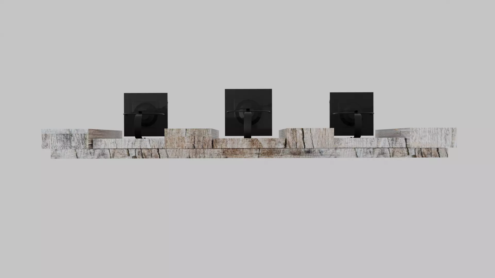 Recycled Wood Hanging Lamp Wall Art Low-poly 3D model_4