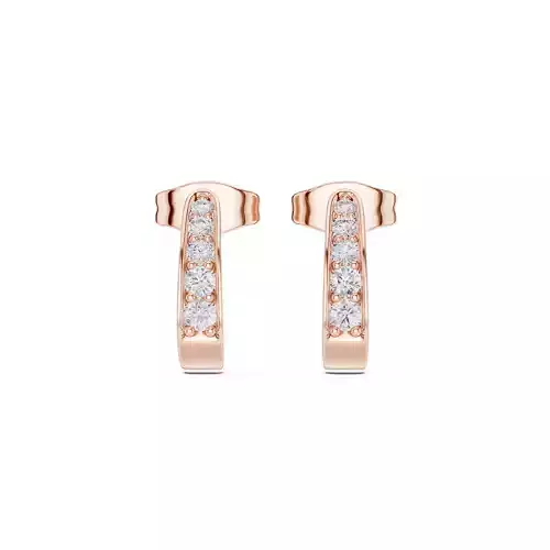 Diamond Hoops Earrings 3dm stl renders animation details