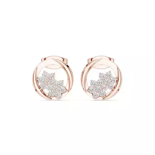 Diamond Studs Earrings 3dm stl renders animation videos details