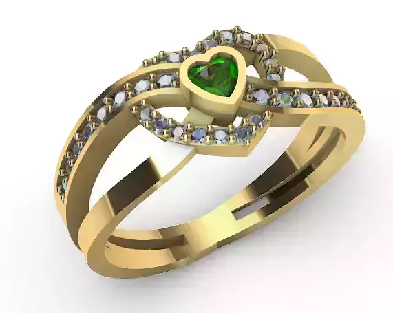 Anillo dama corazon