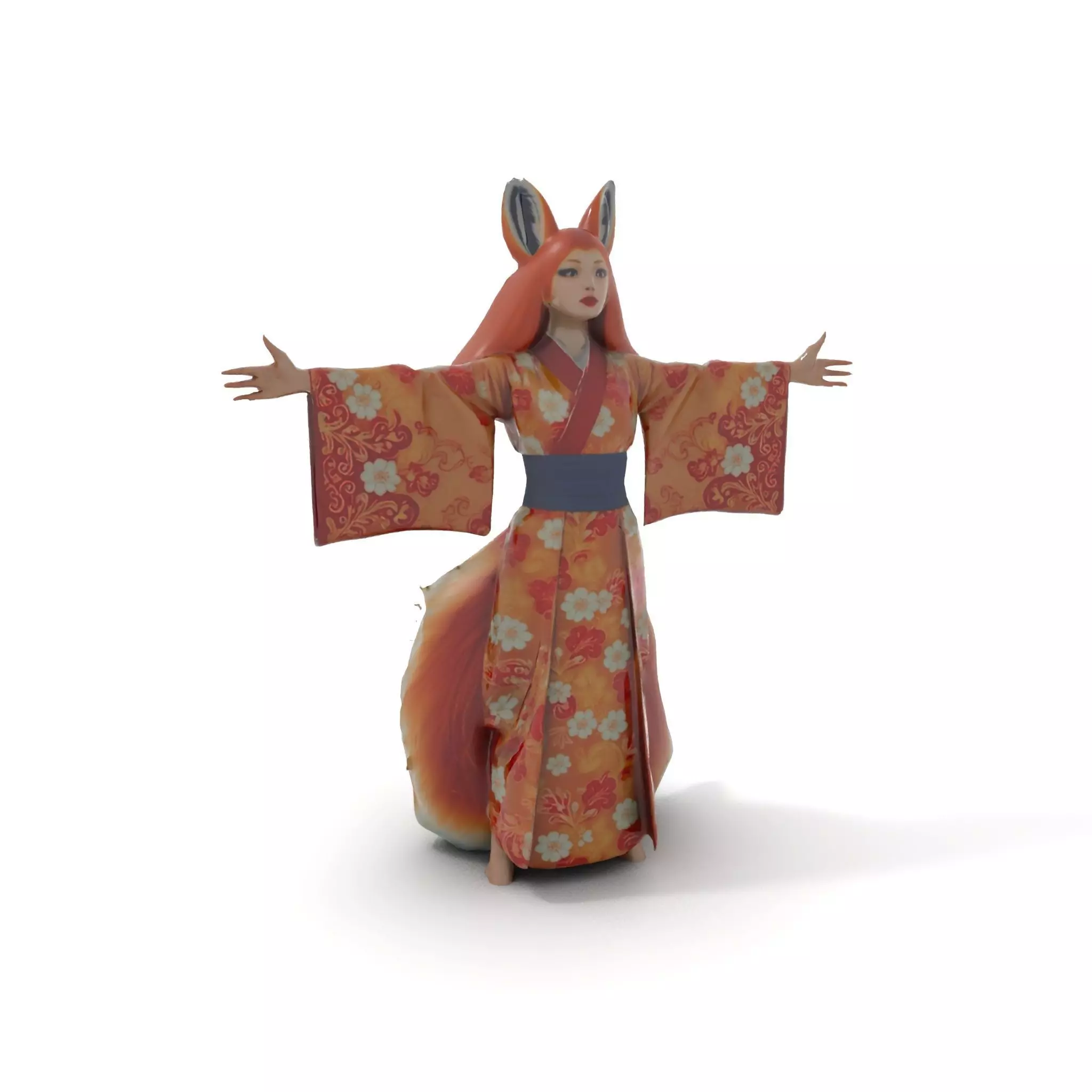 Intrinsic Kitsune Kimono model pack Low-poly 3D model_5