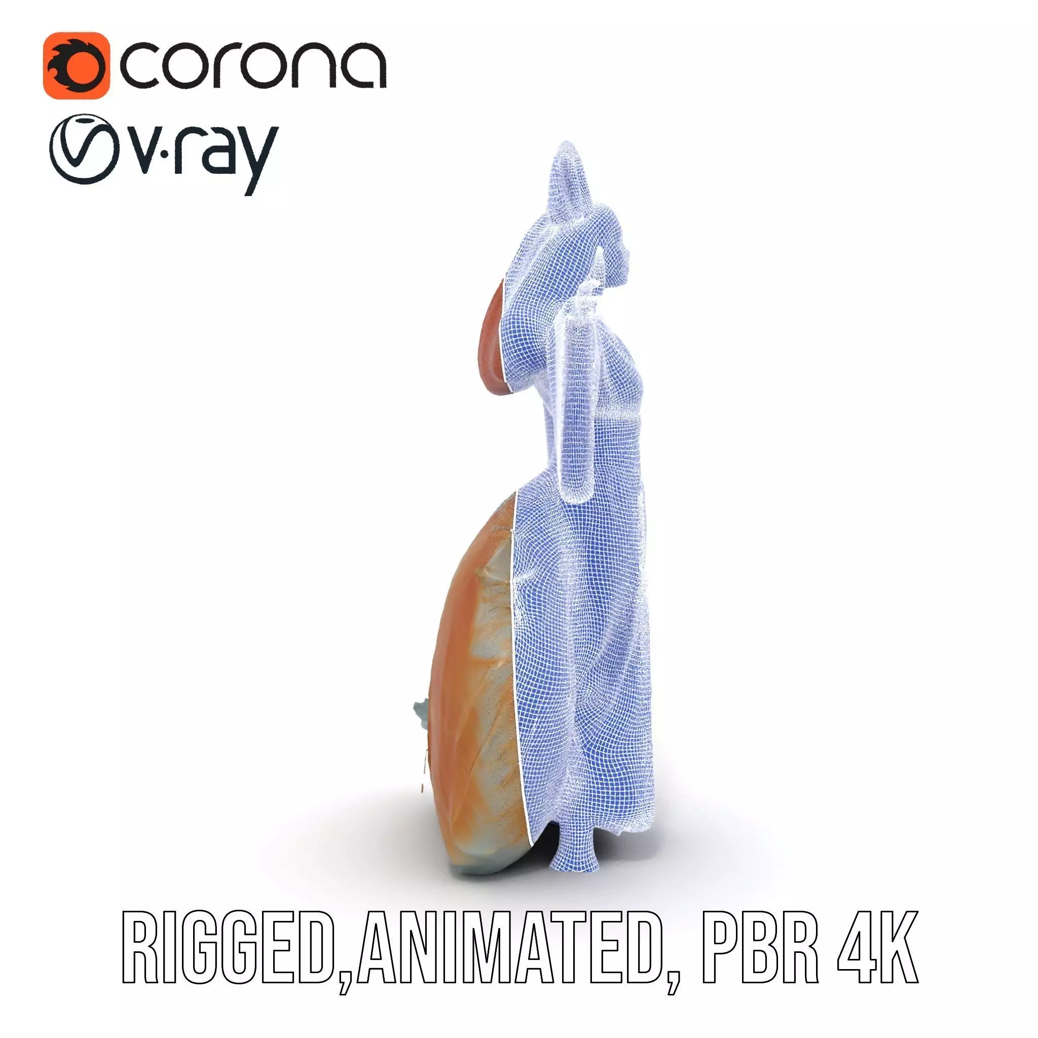 Intrinsic Kitsune Kimono model pack Low-poly 3D model_16