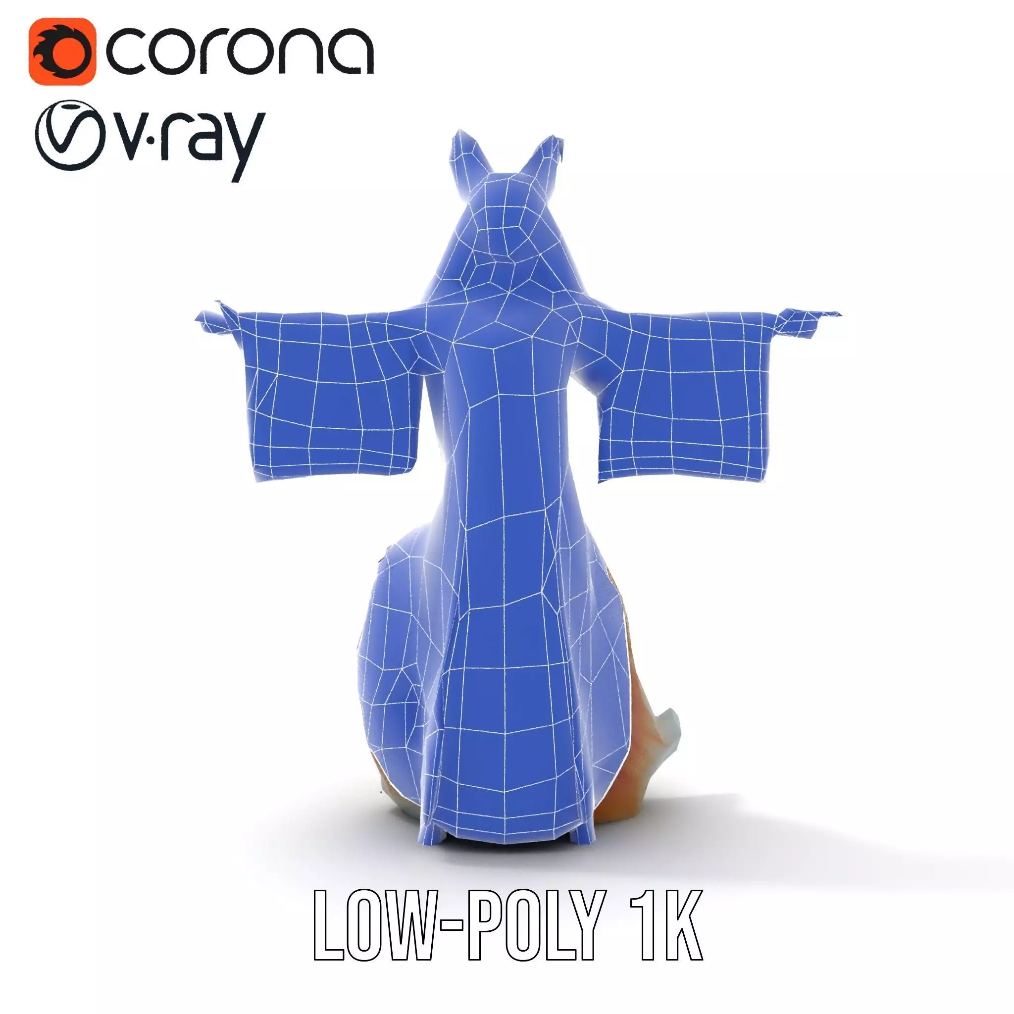 Intrinsic Kitsune Kimono model pack Low-poly 3D model_6