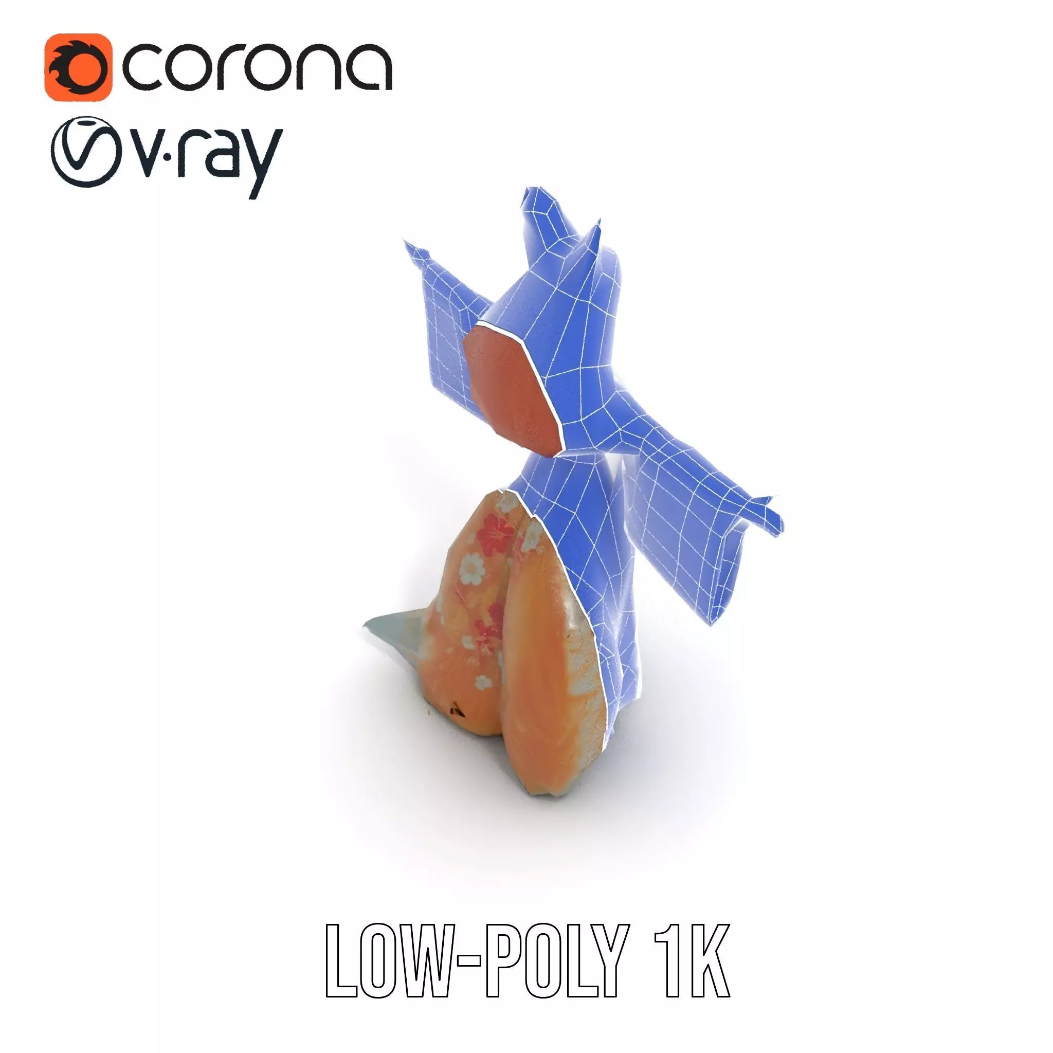 Intrinsic Kitsune Kimono model pack Low-poly 3D model_10