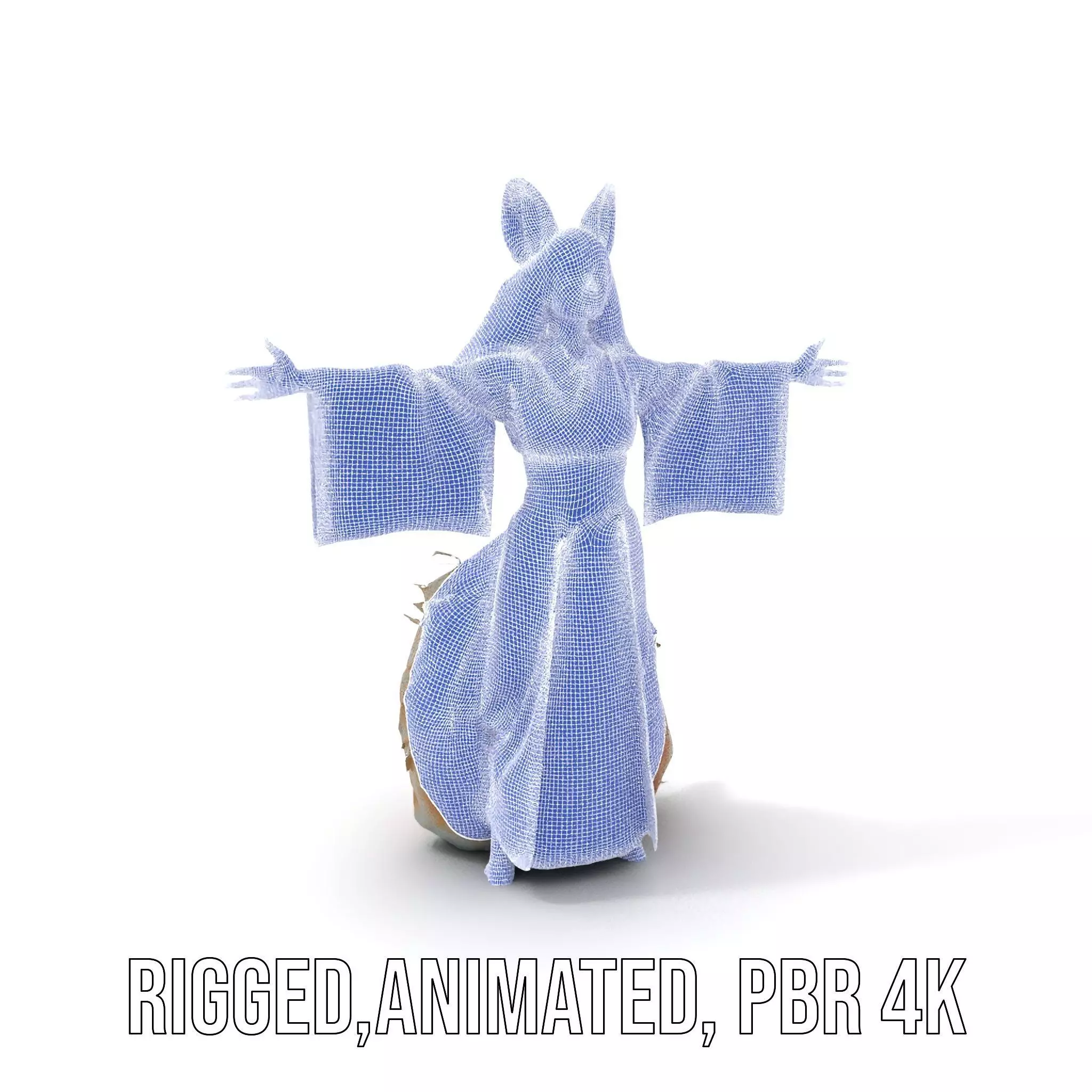 Intrinsic Kitsune Kimono model pack Low-poly 3D model_8