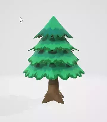 Cartoon Tree 3D Model