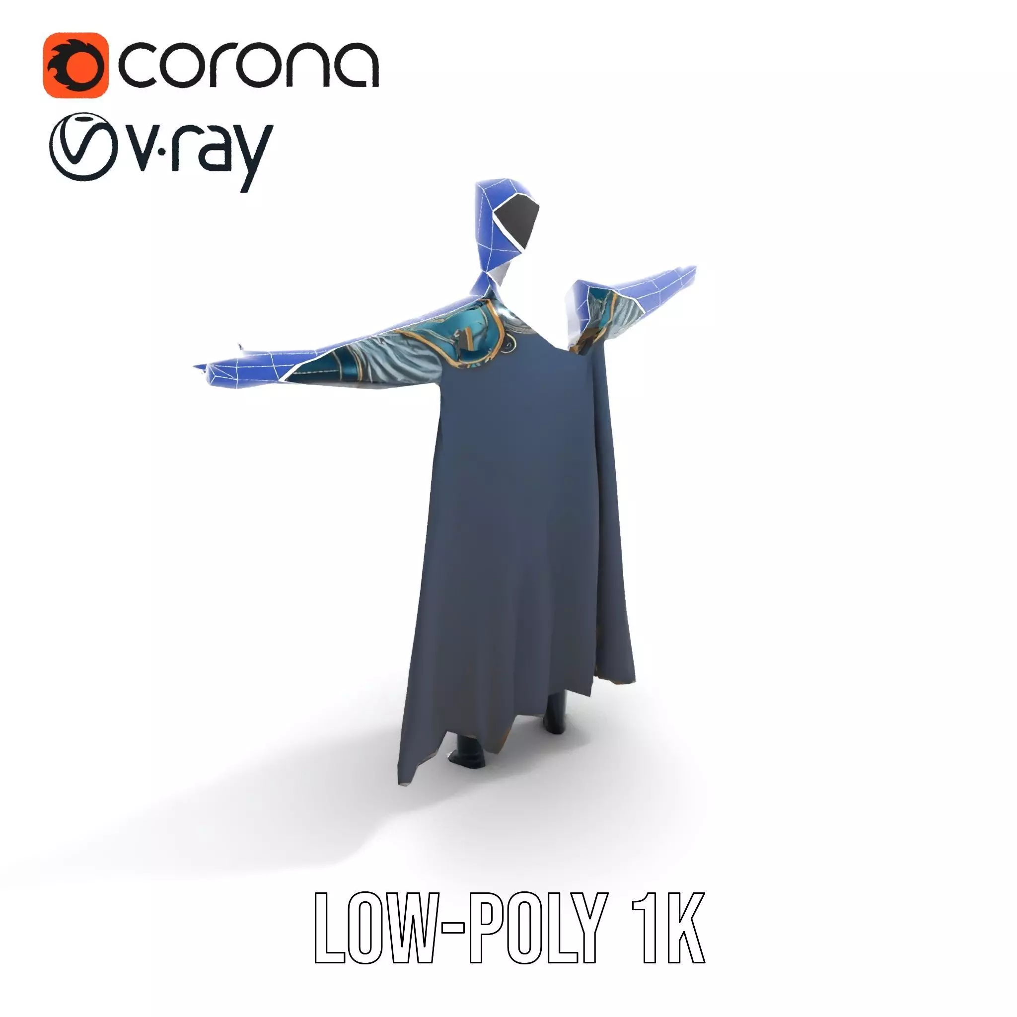 Regal Knight Armor model pack Low-poly 3D model_26