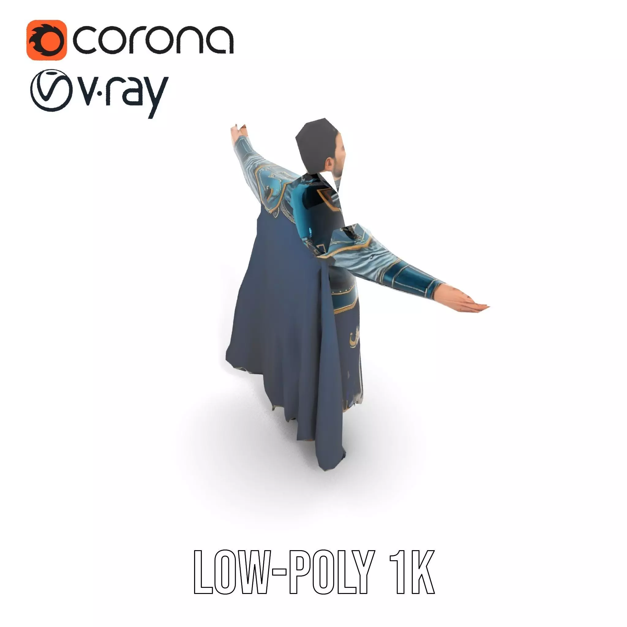 Regal Knight Armor model pack Low-poly 3D model_23