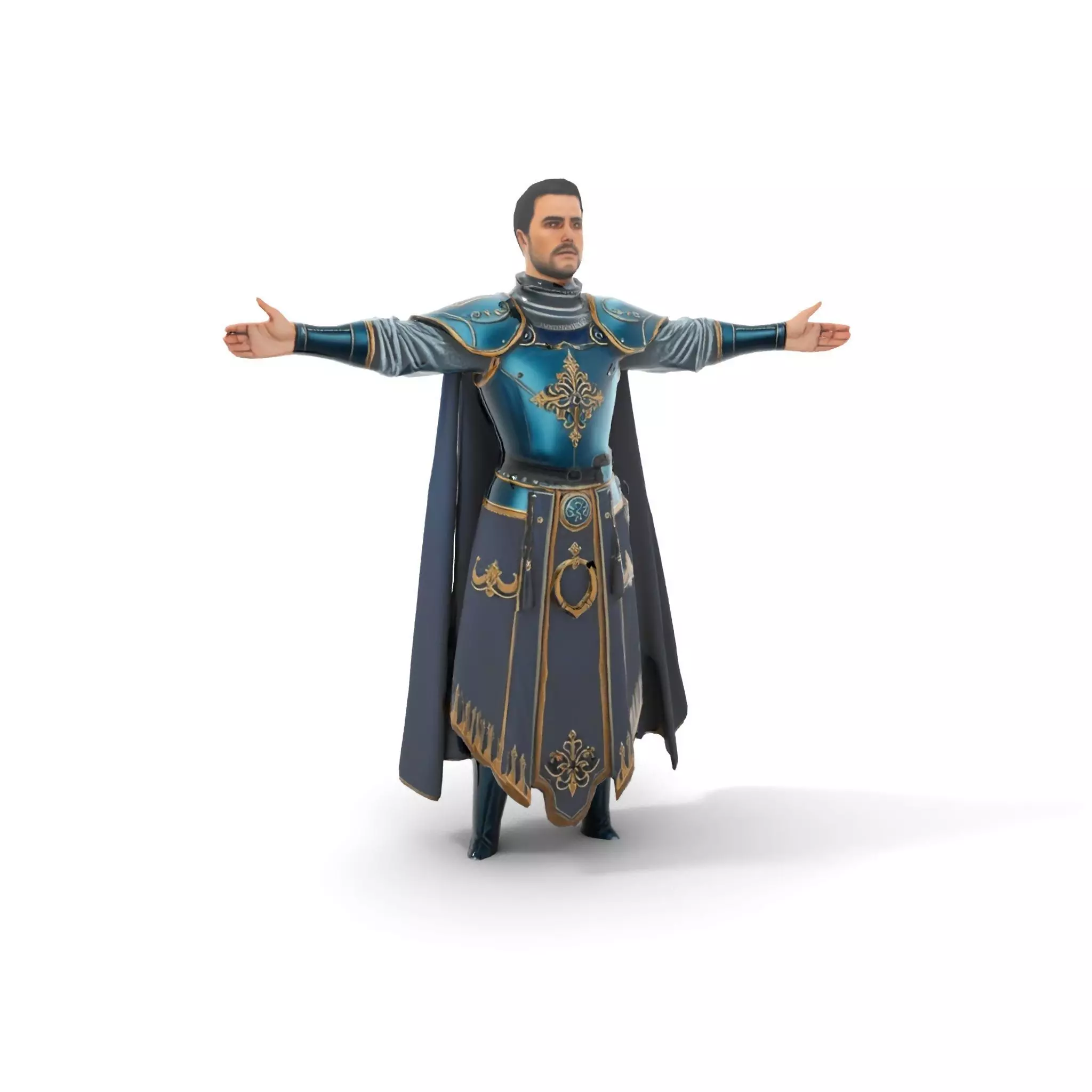 Regal Knight Armor model pack Low-poly 3D model_19