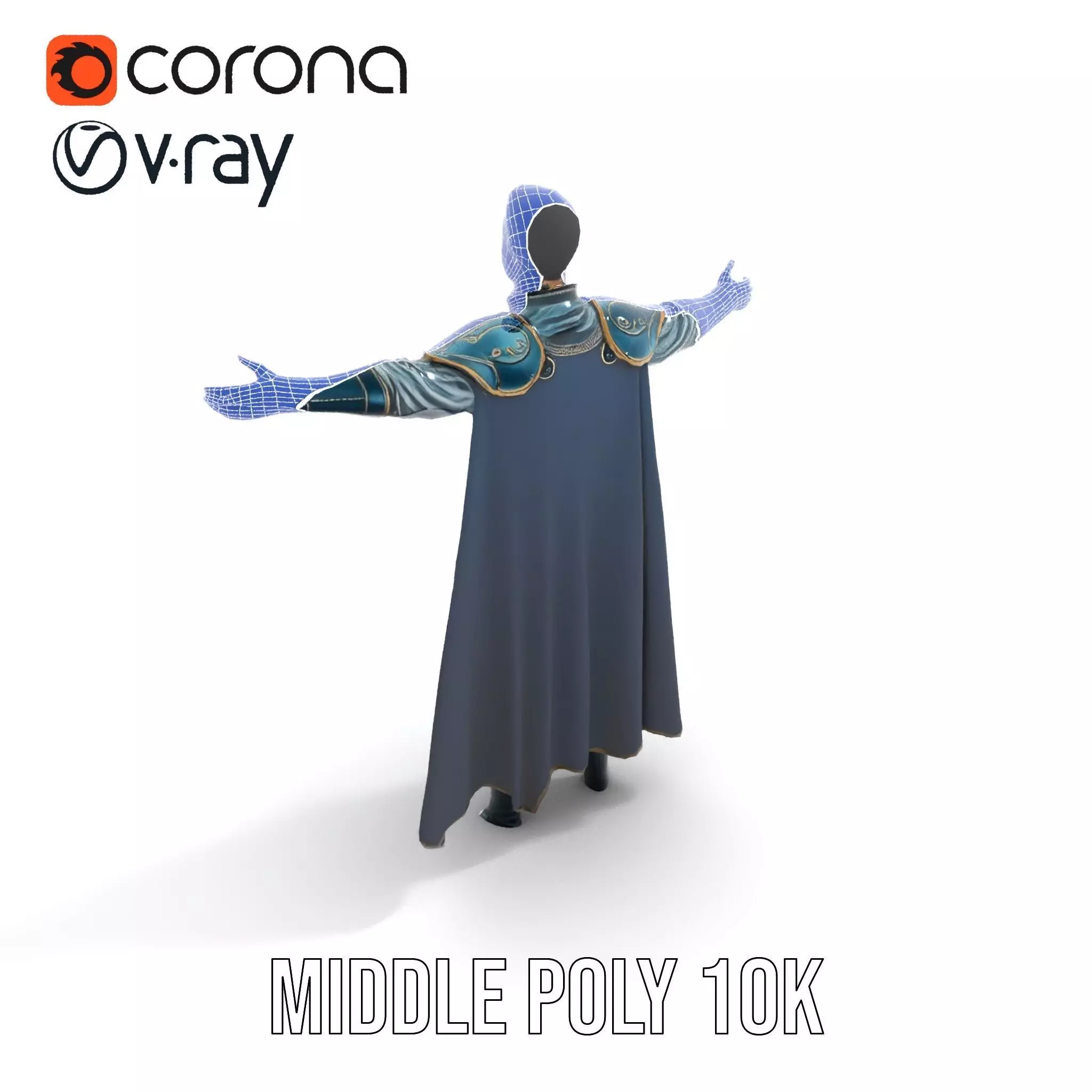 Regal Knight Armor model pack Low-poly 3D model_22