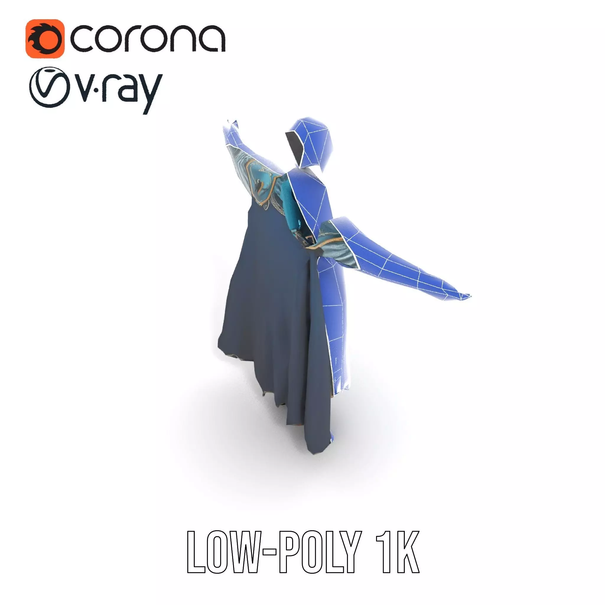 Regal Knight Armor model pack Low-poly 3D model_14