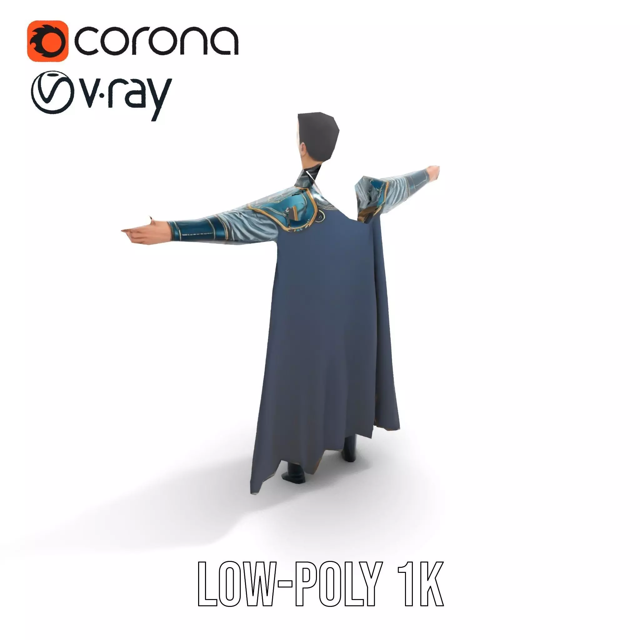 Regal Knight Armor model pack Low-poly 3D model_6