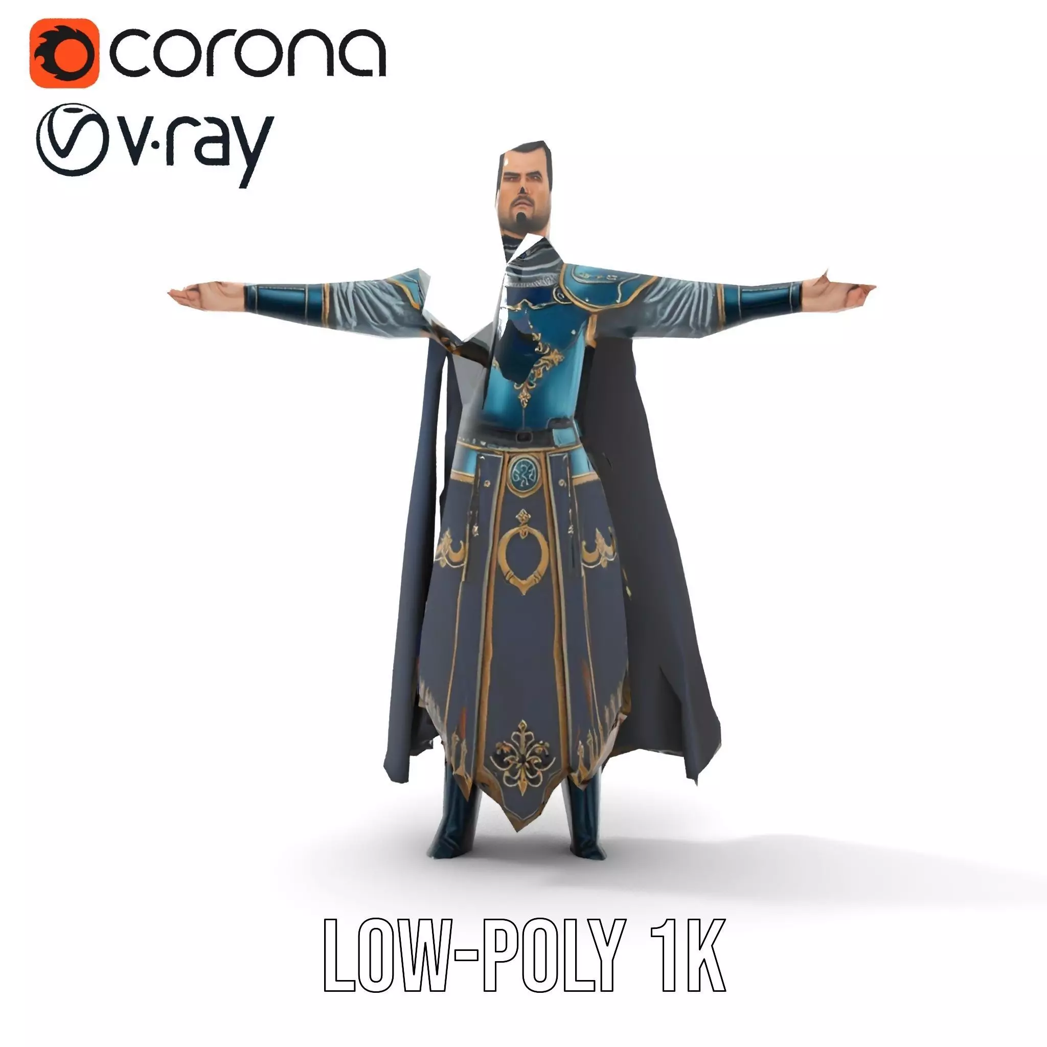 Regal Knight Armor model pack Low-poly 3D model_29