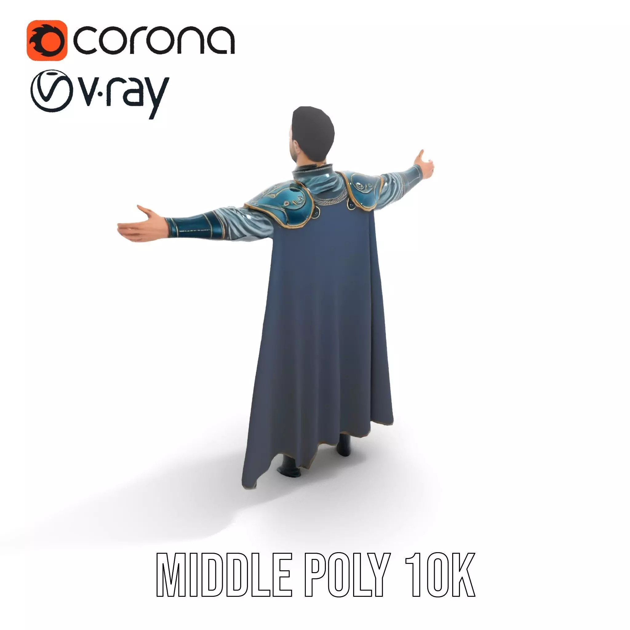 Regal Knight Armor model pack Low-poly 3D model_28