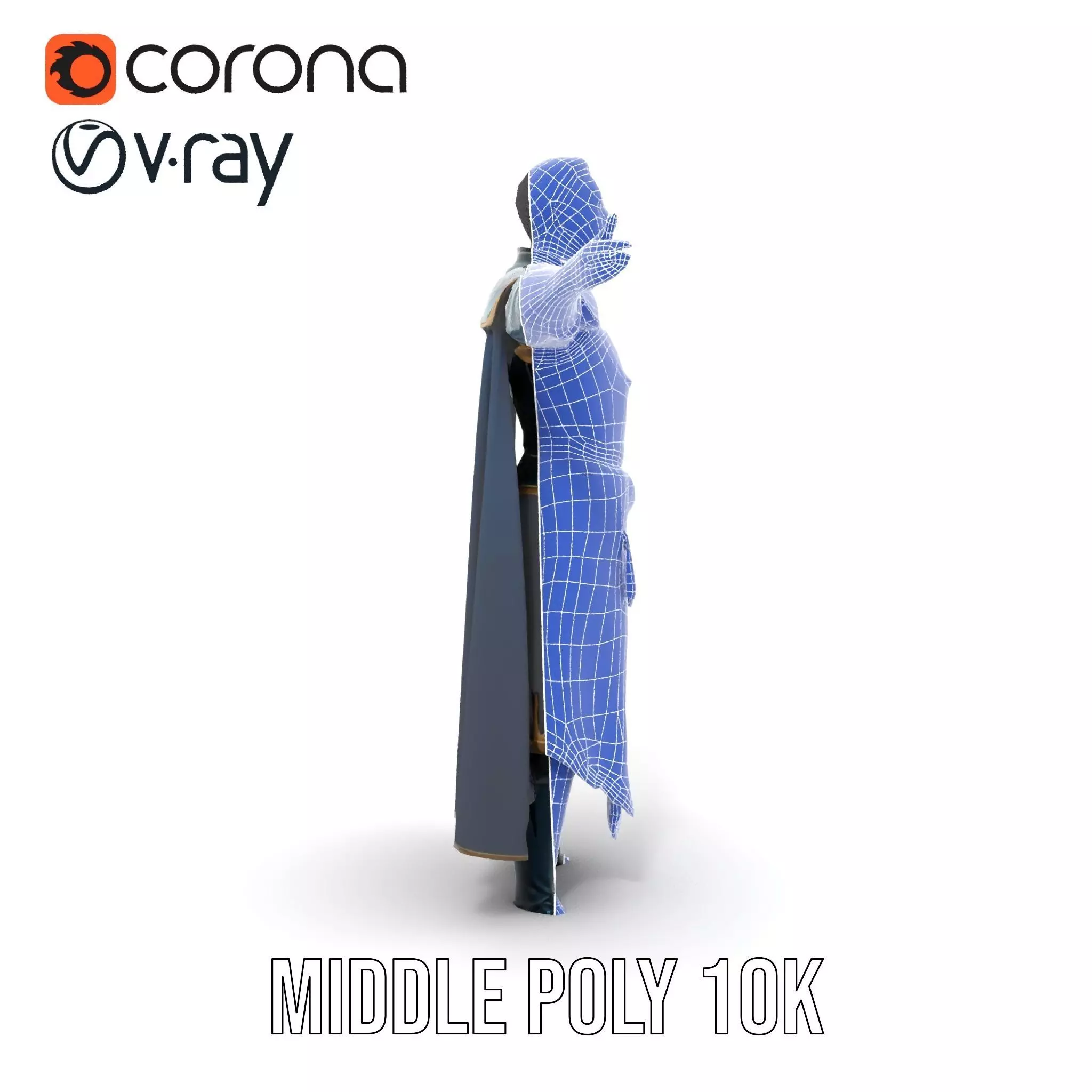 Regal Knight Armor model pack Low-poly 3D model_5