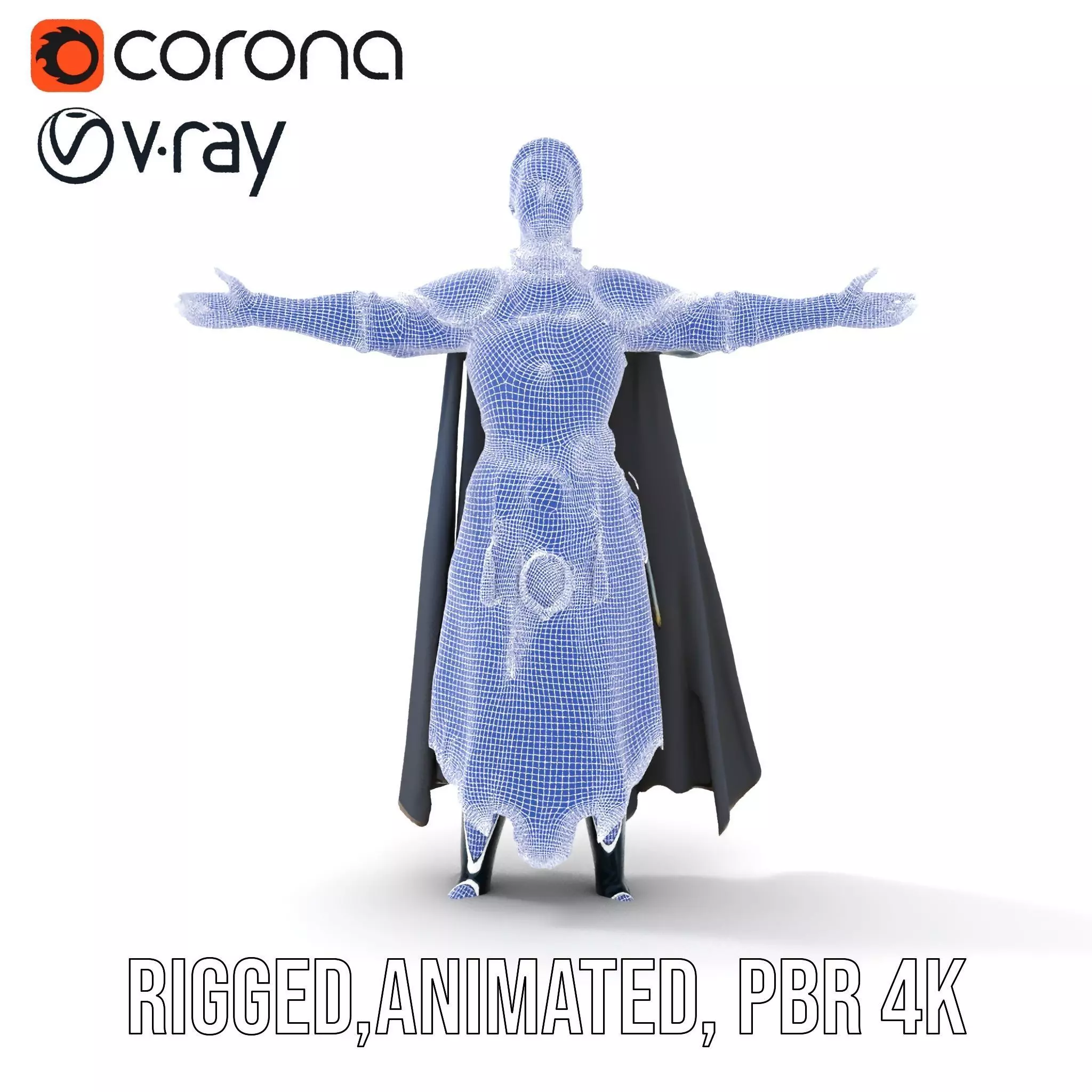 Regal Knight Armor model pack Low-poly 3D model_33