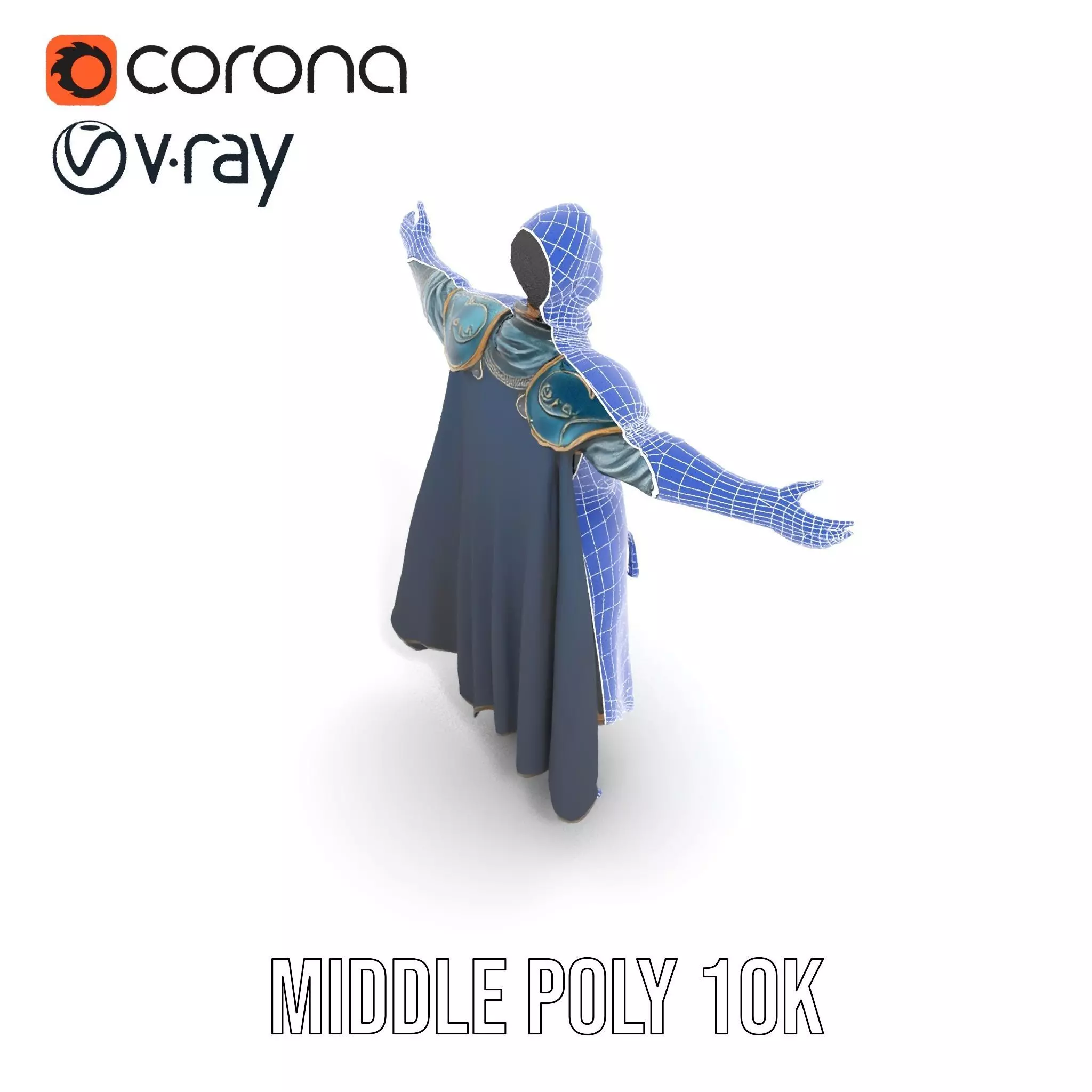 Regal Knight Armor model pack Low-poly 3D model_13