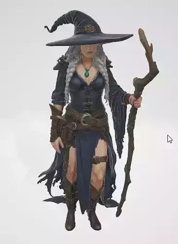 Female Mage 3D Model