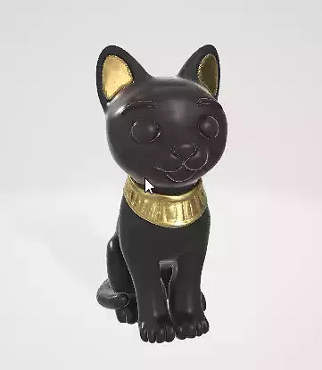 Black Egyptian Cat 3D Model