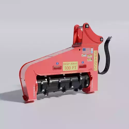 Drum Mulcher Attachment Head QUADCO 3D MODEL