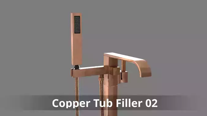 Copper Freestanding tub Filler 02