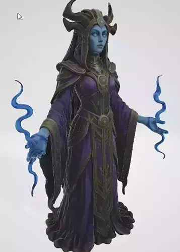 Blue Mage Fantasy Character