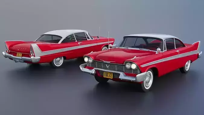 Plymouth Fury 1958 3D print model 2