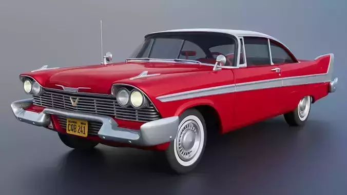 Plymouth Fury 1958 3D print model 3