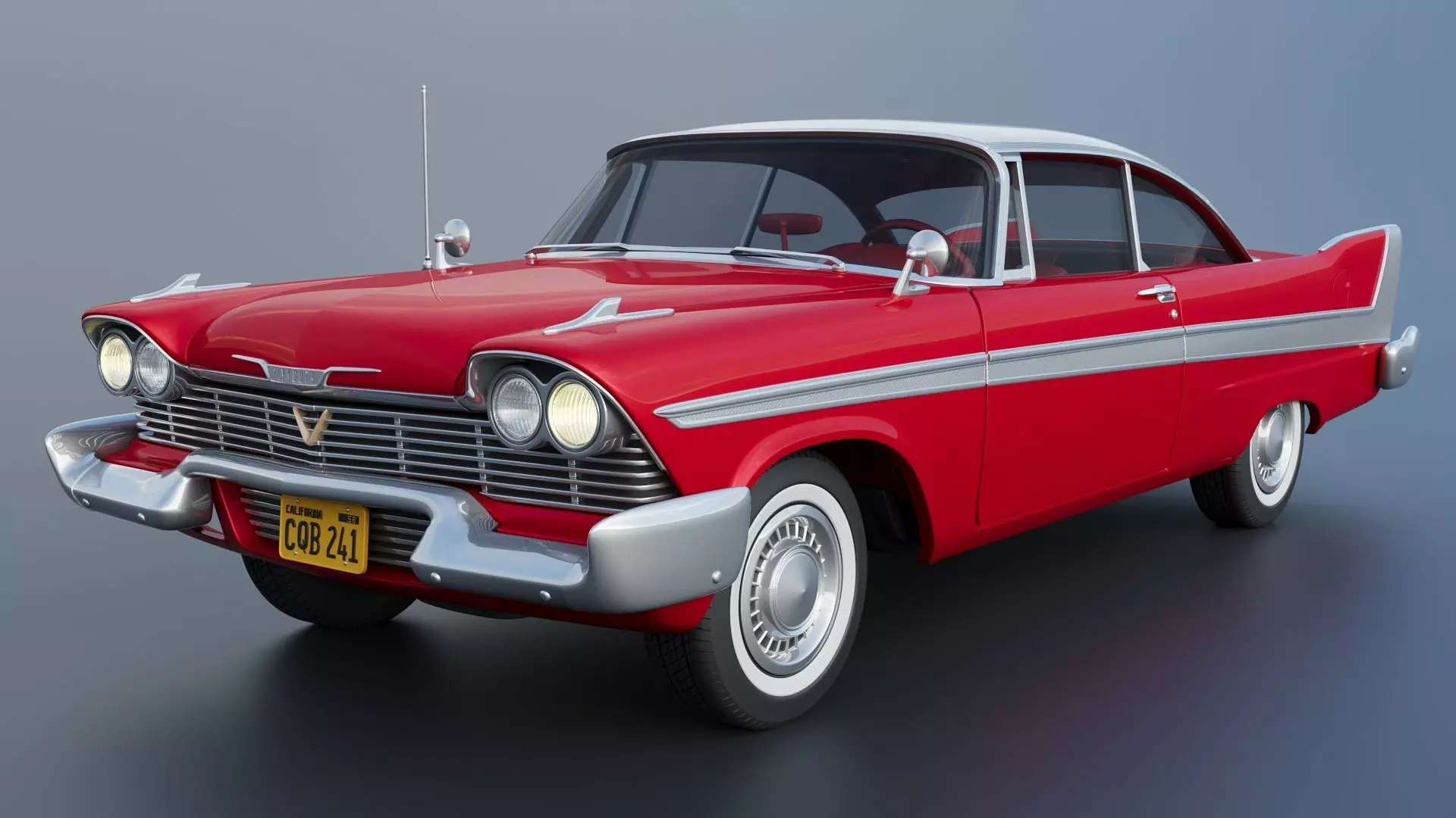 Plymouth Fury 1958 3D model 3D printable | CGTrader