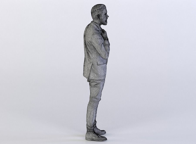 Jacob 0409 Man in a Suit fixing his Tie