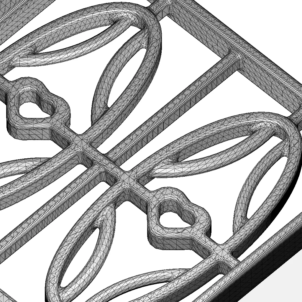 Plastic Exquisite Window Grill Toy 3D model_5