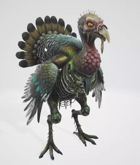 undead turkey 3D model