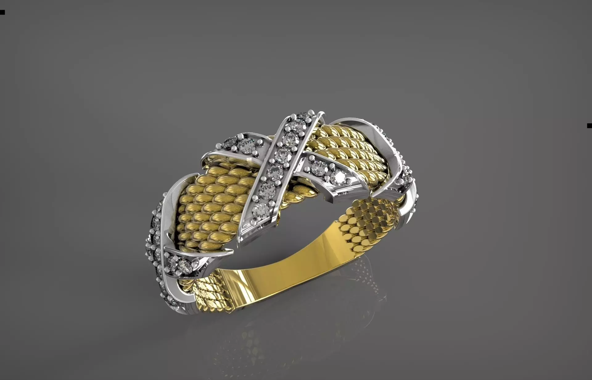 Ring with Filigran 3D print model_0