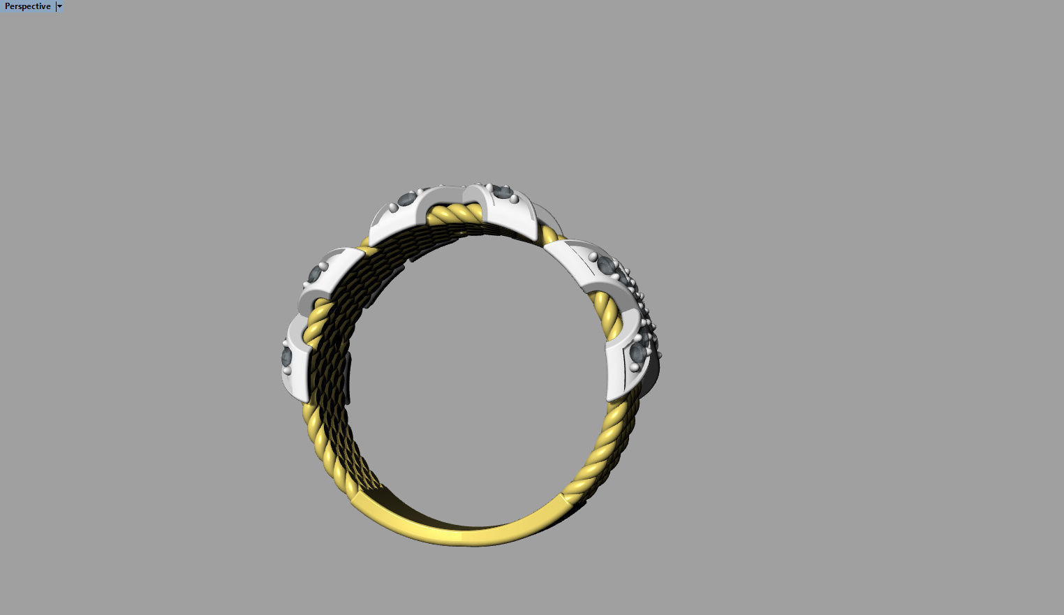 Ring with Filigran 3D print model_12