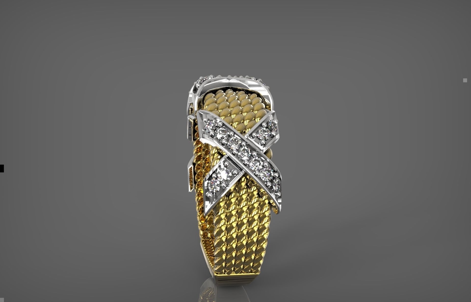 Ring with Filigran 3D print model_3