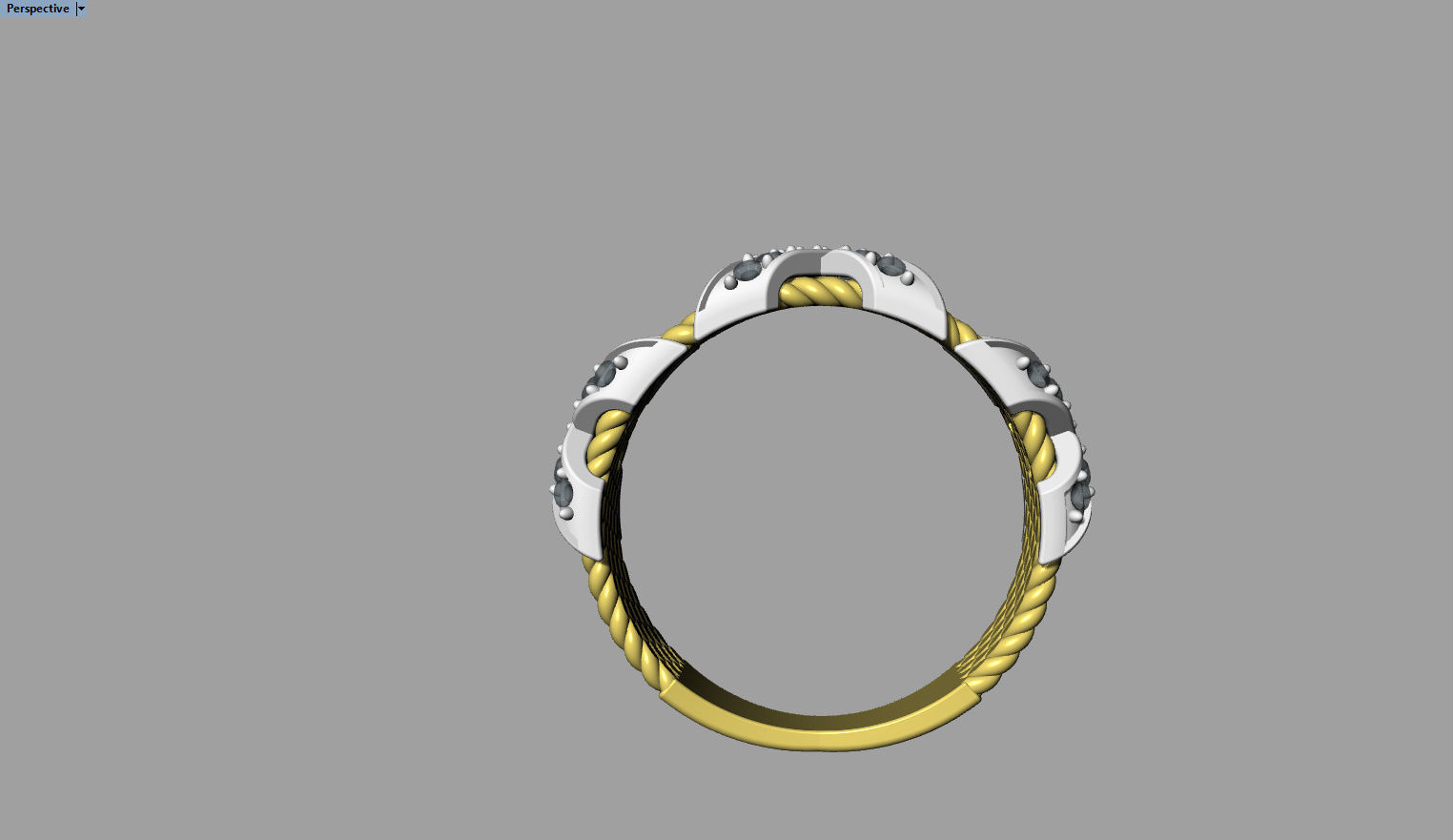 Ring with Filigran 3D print model_5