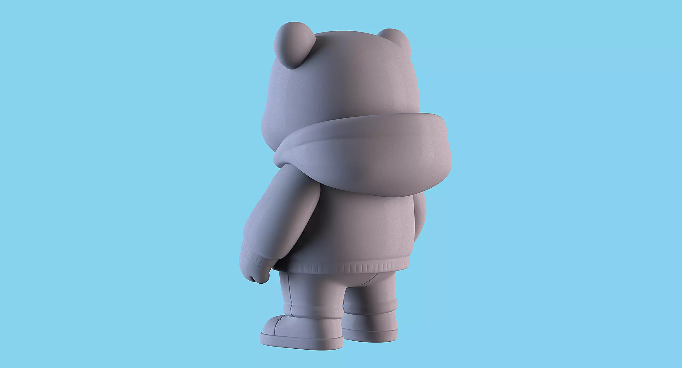Panda with Hoodie  POP MART 3D print model_10
