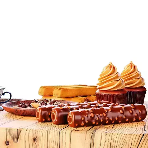 Elegant Tea Set with Pastries Low-poly 3D model 5