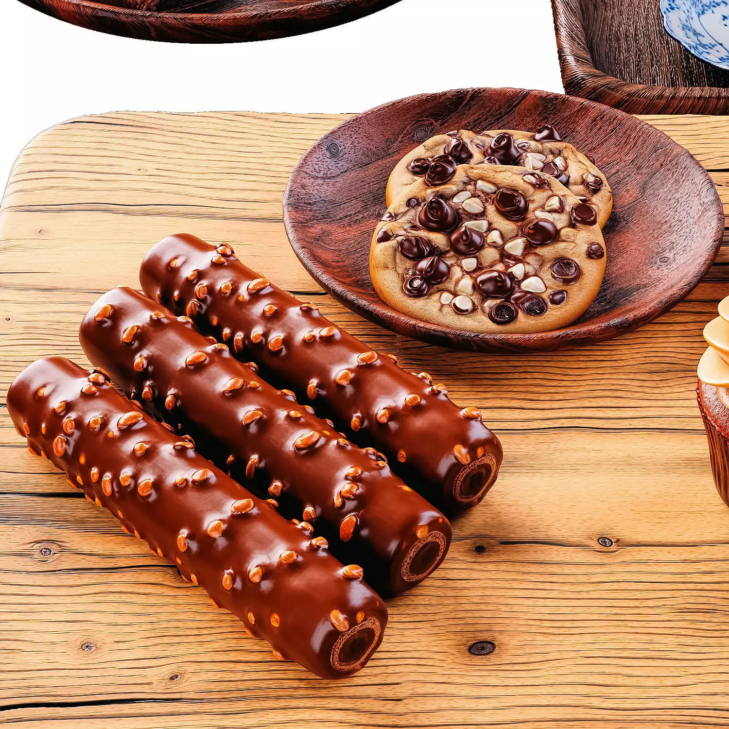 Elegant Tea Set with Pastries Low-poly 3D model_9