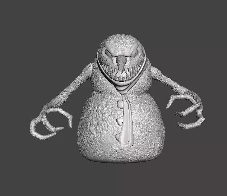 EVIL SNOWMAN MONSTER MINIATURE MODEL FANTASY HORROR GAME RPG DND 3D print model