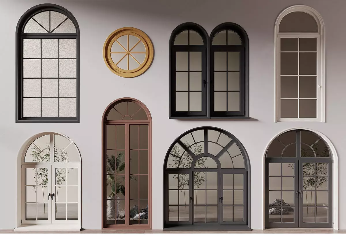 modern windows glass Sliding Architecture 3D model