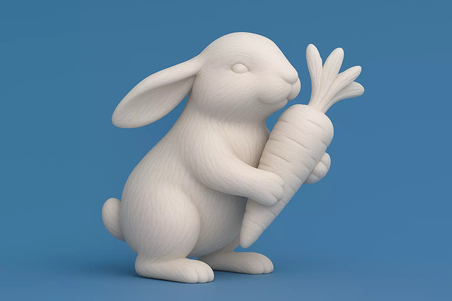 Rabbit and Carrot 3D print model_0