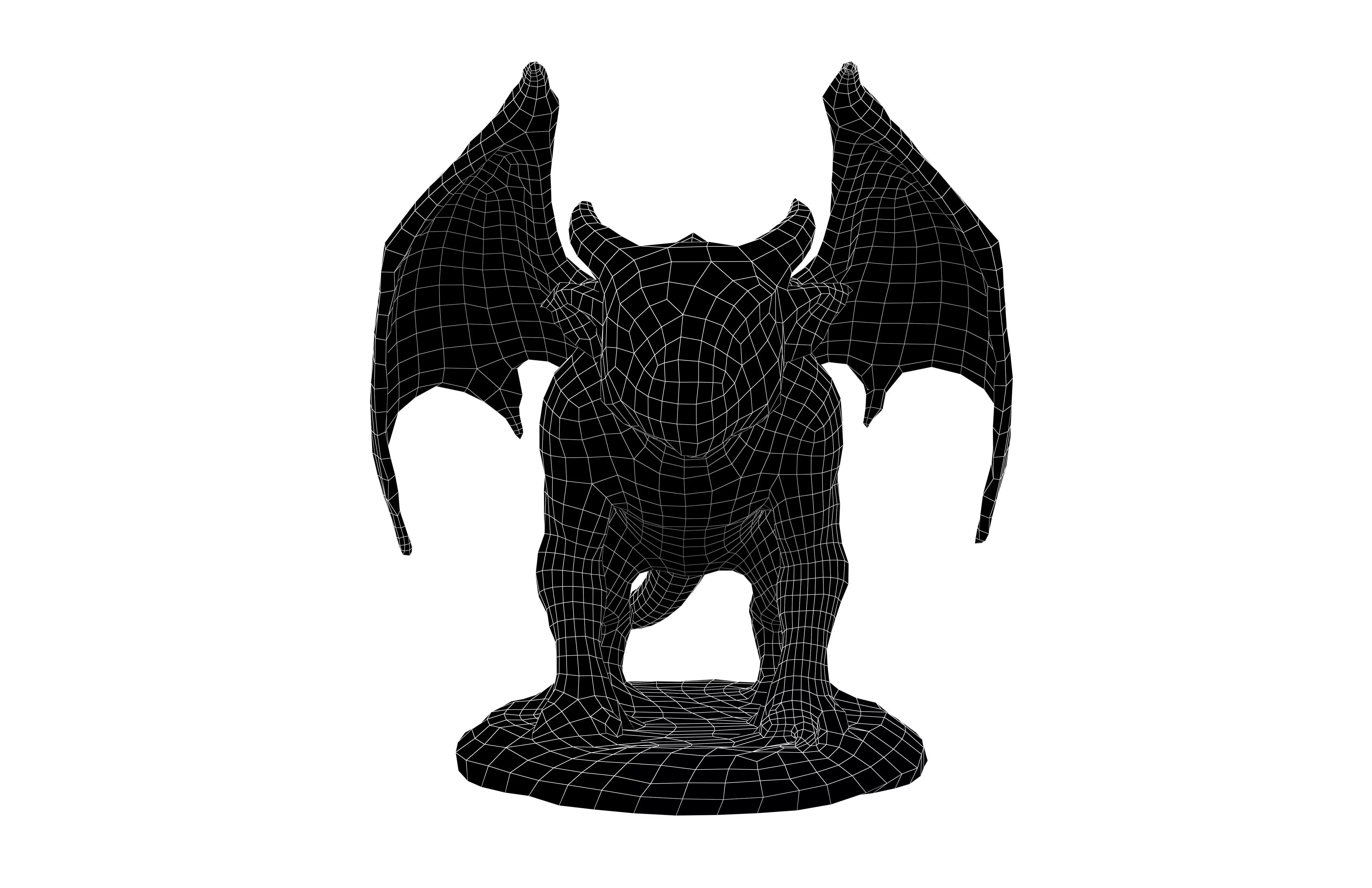 Cartoon Gargoyle v1 002 Low-poly 3D model_6