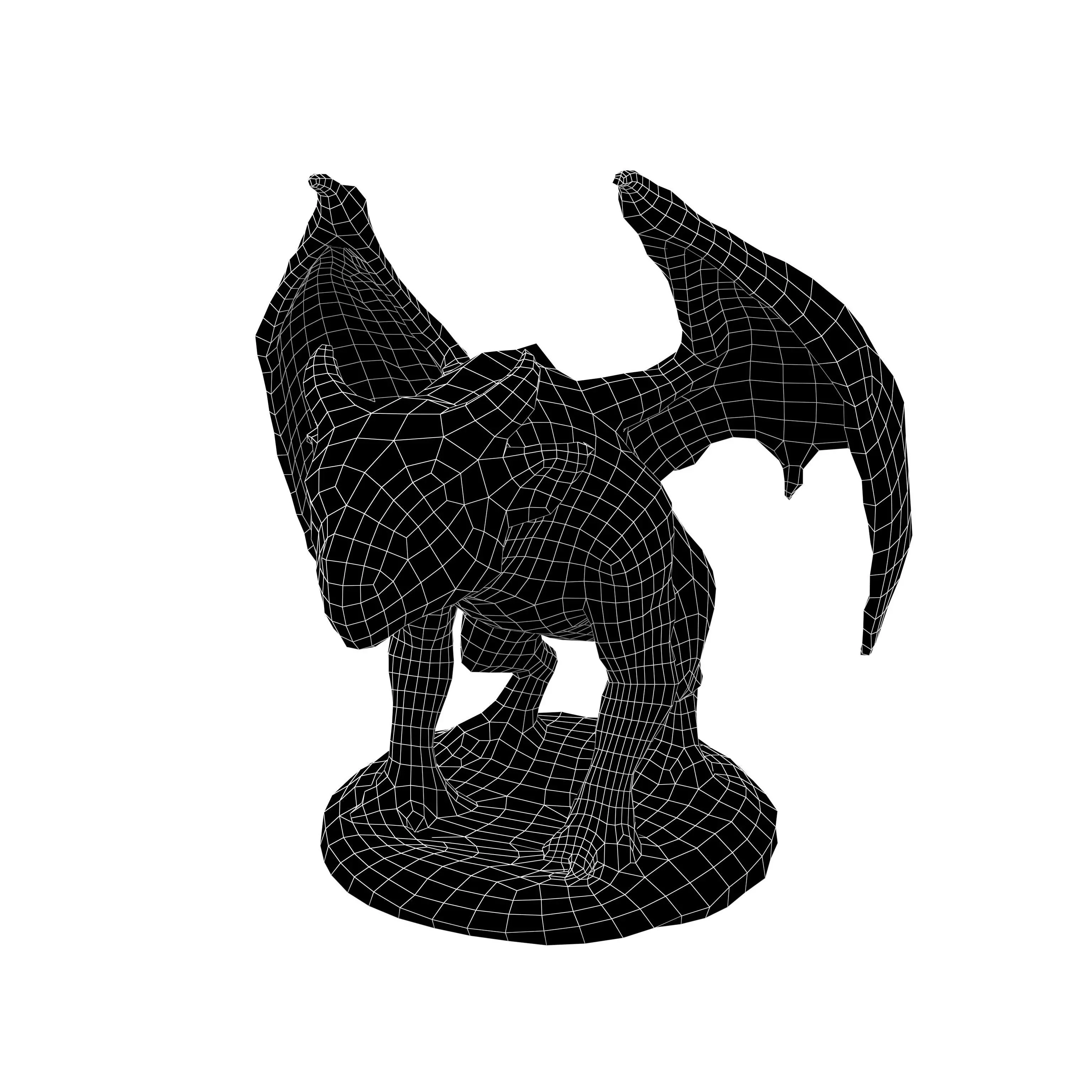 Cartoon Gargoyle v1 002 Low-poly 3D model_5