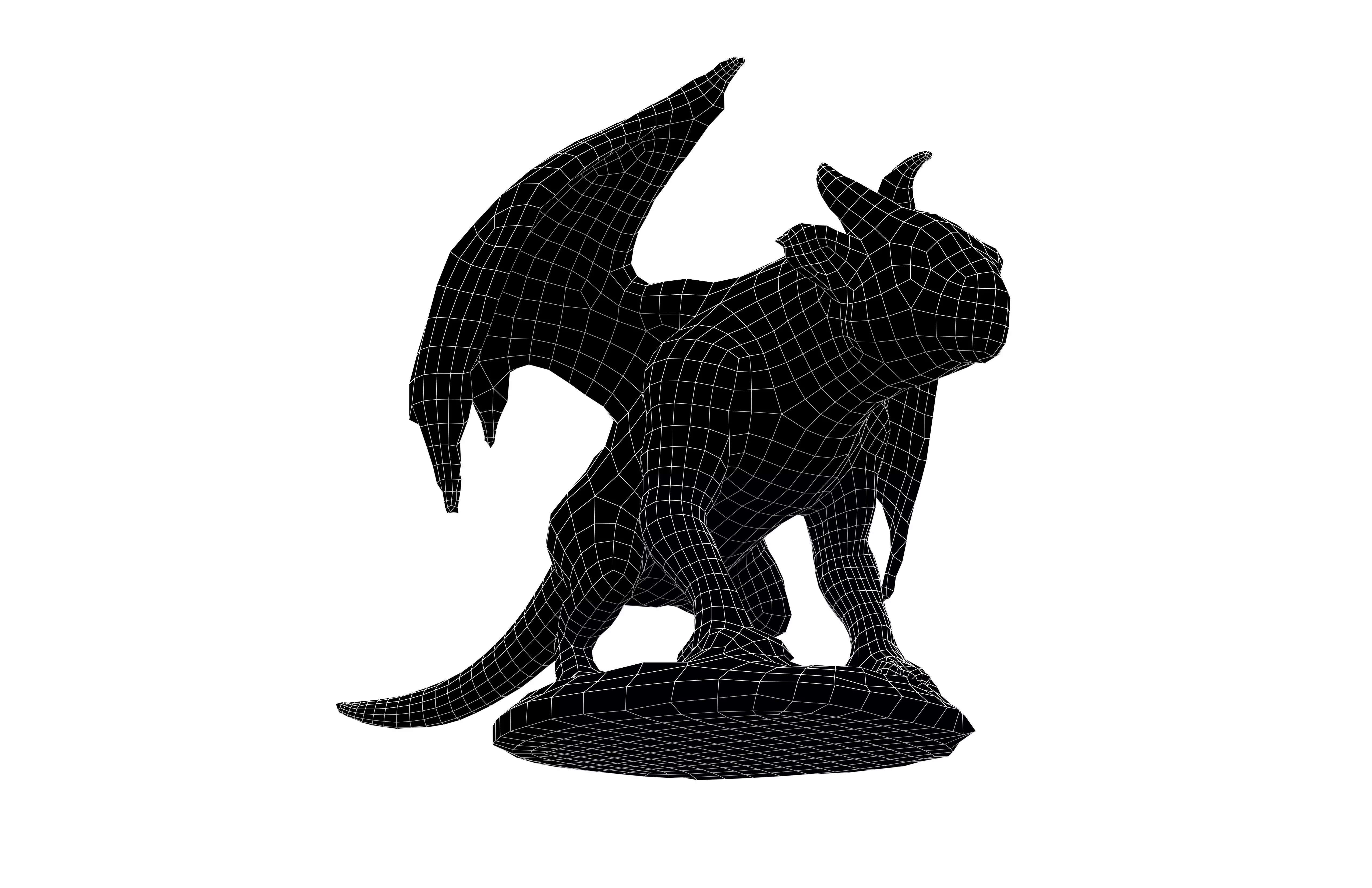 Cartoon Gargoyle v1 002 Low-poly 3D model_4