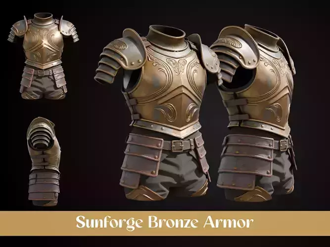 Stylized Gladiator Armor - Sunforge Bronze