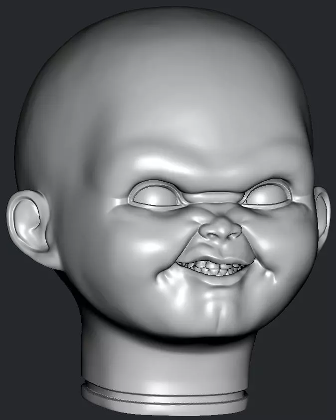 CHUCKY EVIL FACE CHILDS PLAY 2 3D print model_1