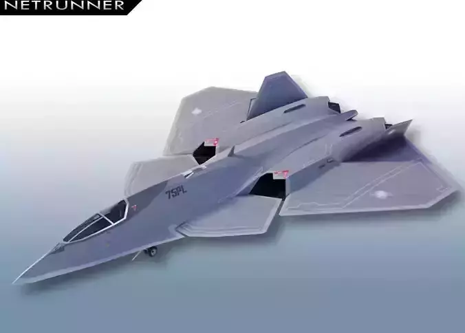 Lockheed NGAD prime concept fighter Low-poly 3D model