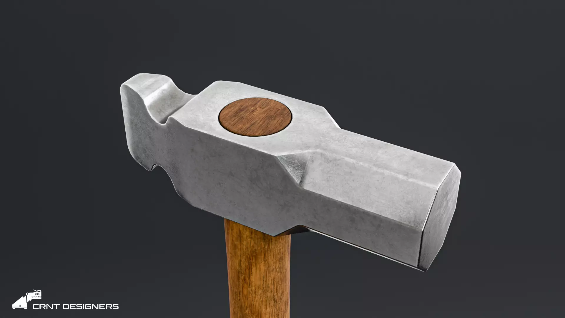 Medieval Blacksmith Hammer Set Low-poly 3D model_12